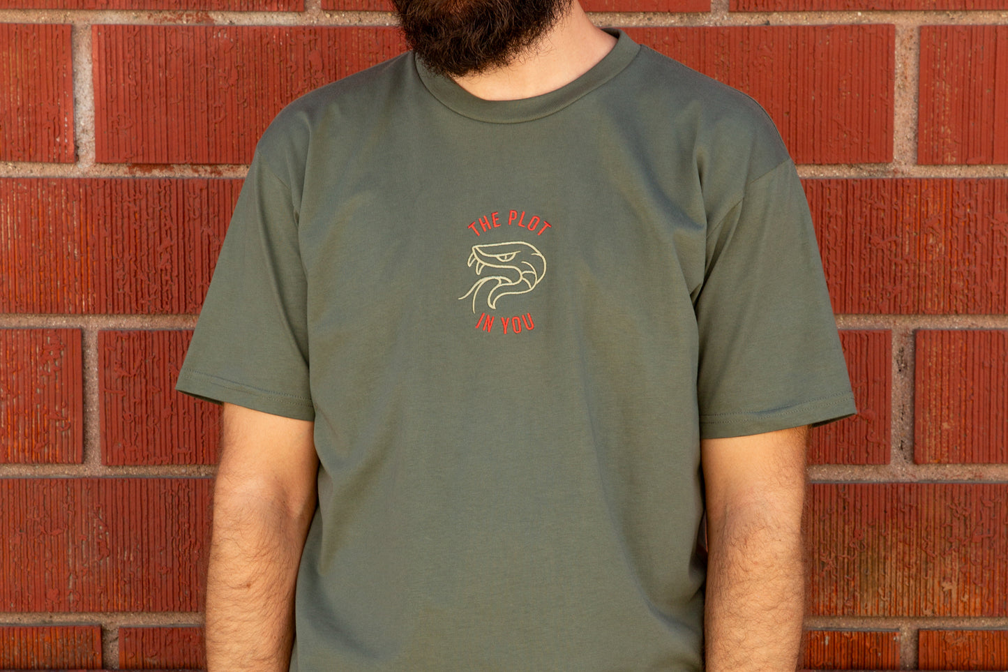 Snake Head Olive Tee